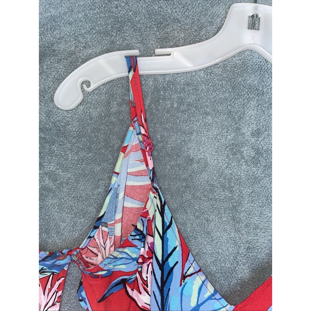 Flying Tomato Jumpsuit Womens Small Red Wide Leg Floral Resort Tropical Casual - Picture 5 of 10